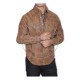 Men Latest Design Garment Washed Genuine Leather Jackets